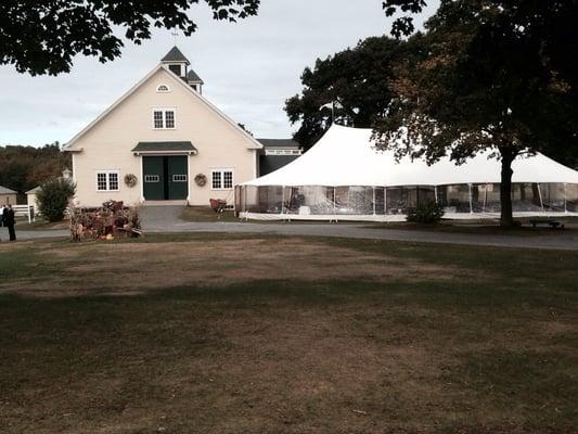 Barn and tent for wedding!!