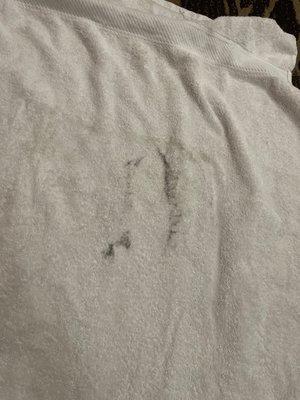 Mascara stained towel