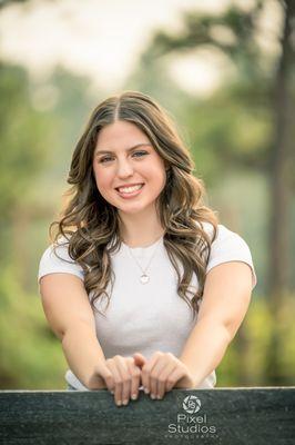 Outdoor, Senior Girl portrait. Color image Summer time image.