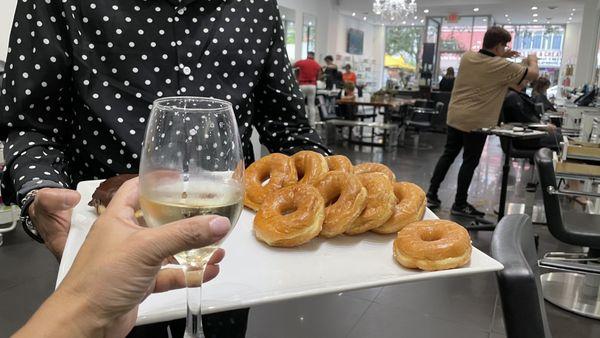 Portfolio...where you are treated like a queen.  Greeted with donuts and a refreshing drink.