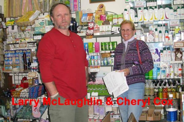 Uncle Larry & friend & customer Cheryl