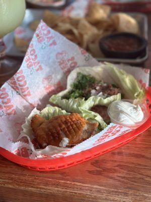 Fish Taco and Barbacoa (Lettuce Wrapped)