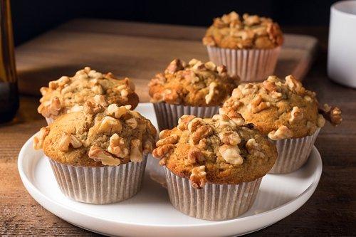 Banana walnut muffin shoot.