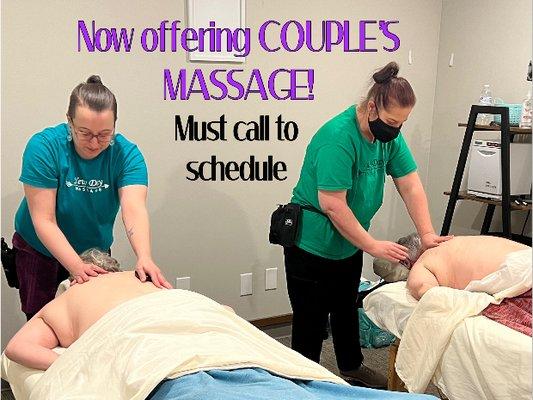 Couples massages!