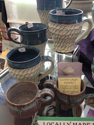 Muddy Creek Pottery. Beautiful in blues and greens.