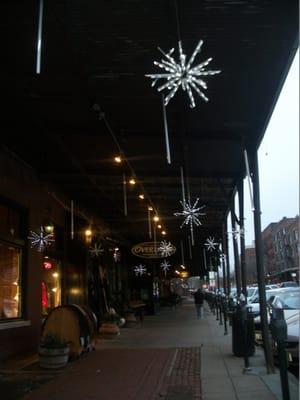 outside the store, December 2014. I really love the decorations. They are animated so the lights shift and look like snow.