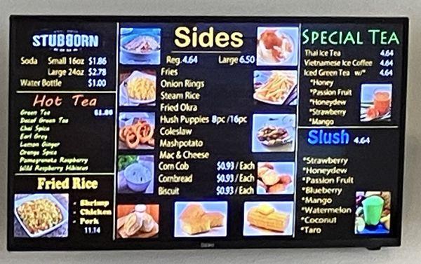 Sides menu