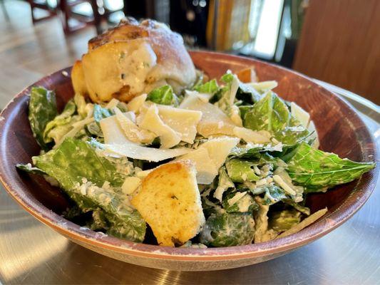 Side Caesar with garlic knot