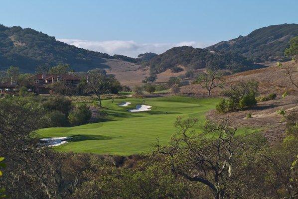 Framed by the stunning backdrop of the Santa Lucia Mountains. Copyright Santa Lucia Preserve