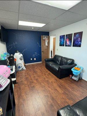 Space themed visitation room, Auburn Blvd