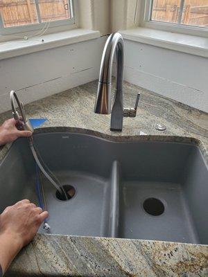 Kitchen faucet install