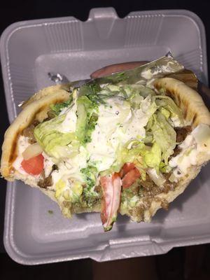 Lamb gyro was so delicious. Meat was very juicy and pita was very soft.