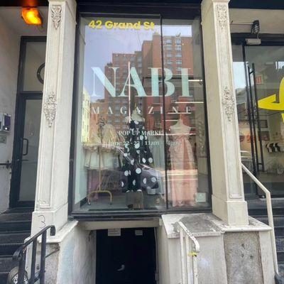 Cut Vinyl Lettering printed and installed for Nabi Magazine pop-up shop in SoHo, NYC