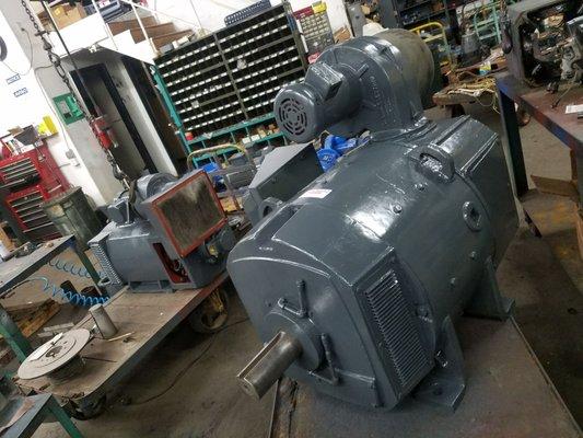 200 HP DC motor complete with the works.