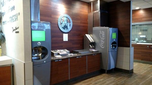 Freestyle soda machines inside the Wendy's