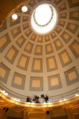 Beautiful wedding ceremony venue with string quartet.