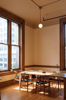 Afternoon light in the coworking space