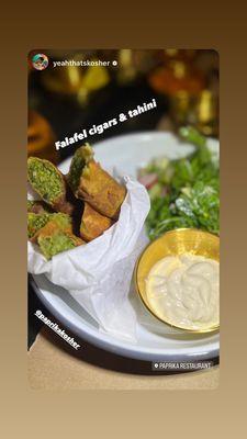 Falafel cigars