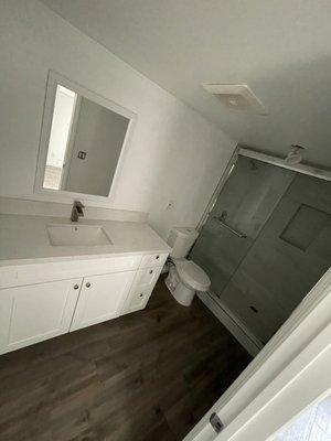 Bathroom in a garage conversion ADU