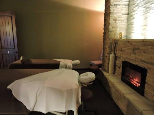 Our couples room with our full spectrum sauna!