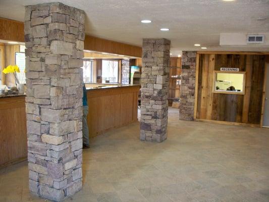 Showroom Stone Columns