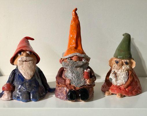 Clay gnomes, one of our popular workshop series!