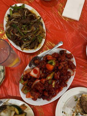 1. Kung Pao Chicken 15. Beef with Mixed Vegetables