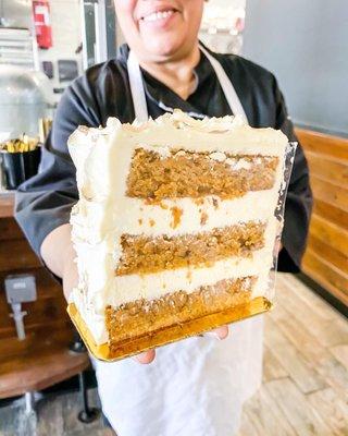 Goat cheese carrot cake