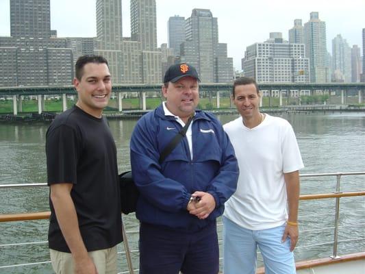 Artist Thomas Kinkade with Gallery Owners Sal Catalfumo and John Vassallo