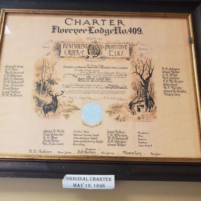 Springfield Elks Lodge  #409 was the 409th Elks Lodge to be Chartered in May 12, 1898