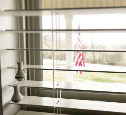 Custom all wood blinds.