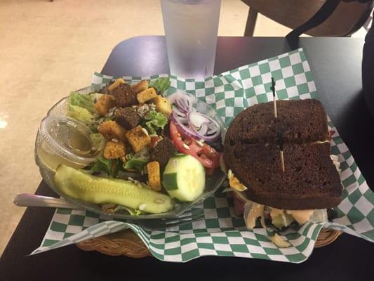 Green Salad $2.00 and Reuben $8.50