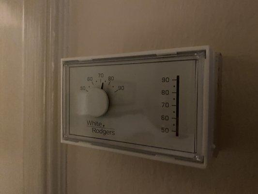 The AC, set to minimum right? It didn't seem to be doing much