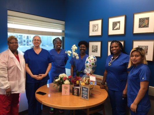 Fabulous staff on the third birthday of Ideal Gynecology