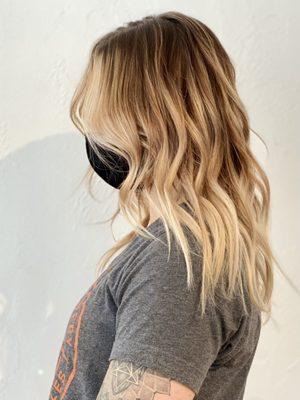 Balayage with root smudge by PJ