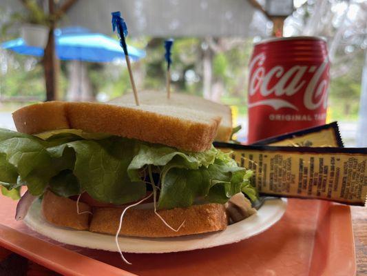 Great sandwich. Great with cucumber. Makes it taste fresh. Highly recommend this place. Coming from Tennessee.