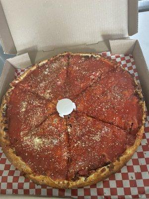 Chicago deep dish pizza