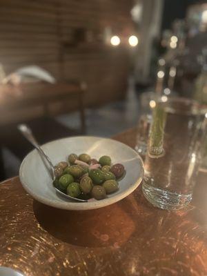 Marinated olives