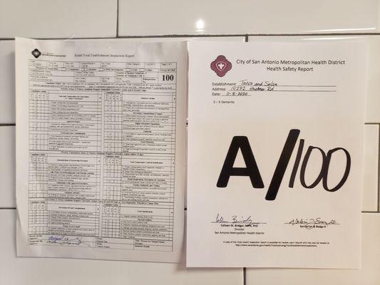 Extremely clean restaurant!! Congratulations on the 100% on your Health Department Inspection!!!!