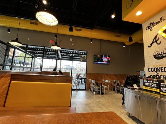 View of the dining area.