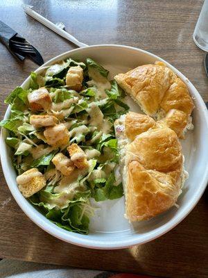 Chicken salad and Caesar salad