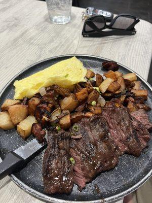 Steak And Scrambled Skillet