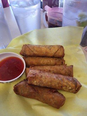 Chicken and pork egg rolls