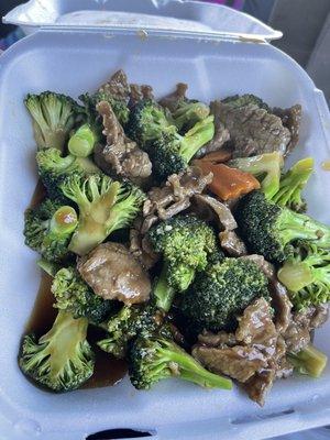 Foul tasting Broccoli Beef