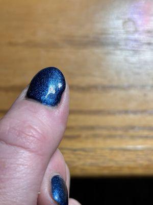 Uneven nail polish