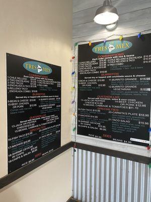 Menu as of July 2024