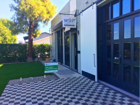 Metier Pharmacy courtyard entrance.