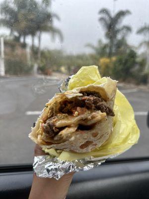 Steak and Eggs Burrito Breakfast