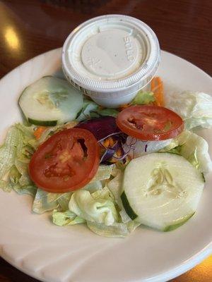 House Salad that came with the Chicken Parmesan