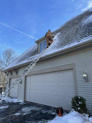 Other companies won't go on the roof we go on the roof in all types of weather ice and snow whatever the case we get the job done.